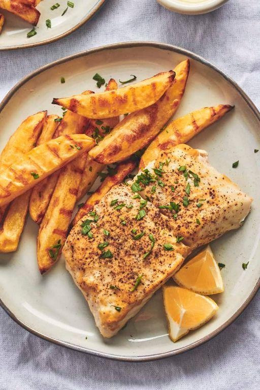 Garlic Dijon Baked Halibut