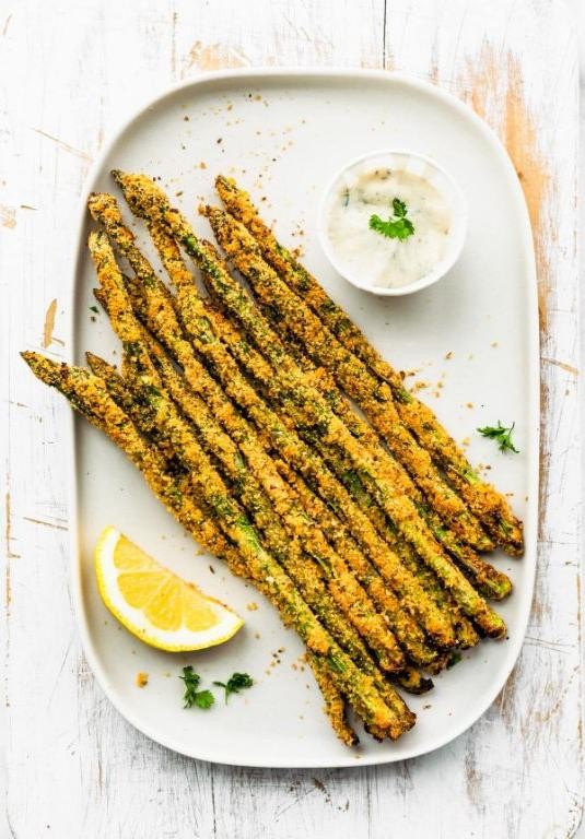 Garlic Herb Air Fryer Asparagus Fries