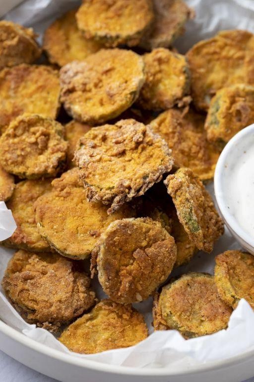 Garlic Herb Air Fryer Pickles