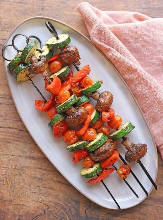 Garlic Herb Grilled Vegetable Skewers