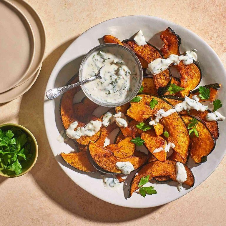 Garlic Herb Honeynut Squash Wedges