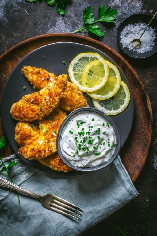 Garlic Herb Oven Fried Chicken