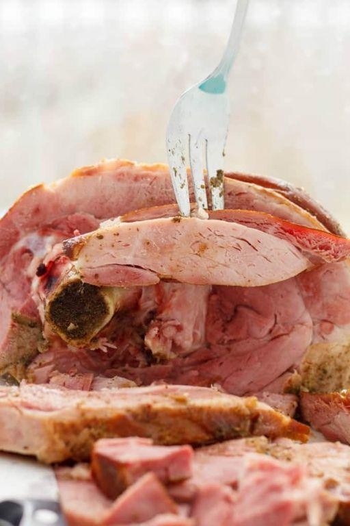 Garlic Herb Slow Cooker Ham