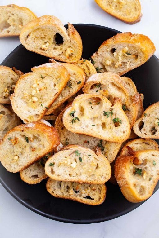 Garlic Herb Sourdough Crostini