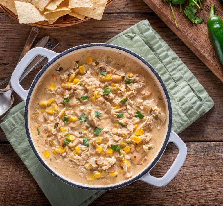 Garlic Herb White Chicken Chili