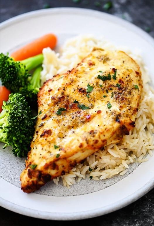 Garlic Parmesan Air Fried Chicken Breasts