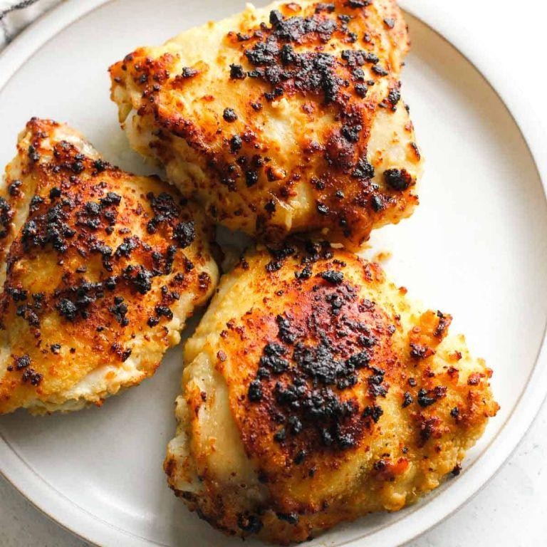 Garlic Parmesan Air Fried Chicken Thighs