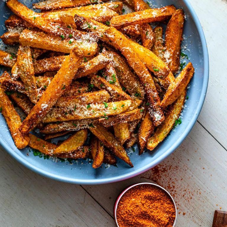 Garlic Parmesan Air Fryer Potato Chips