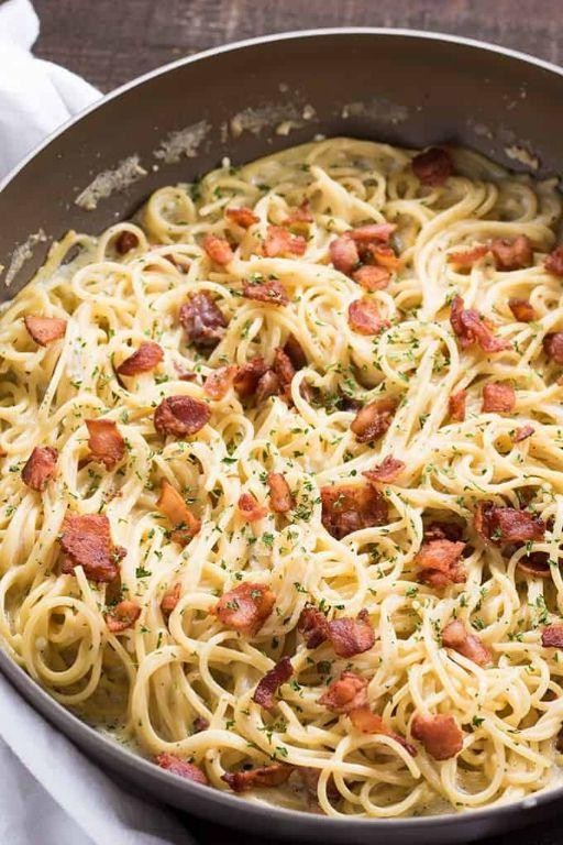 Garlic Parmesan Bacon Pasta