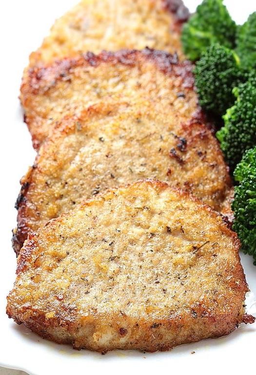 Garlic Parmesan Baked Pork Chops