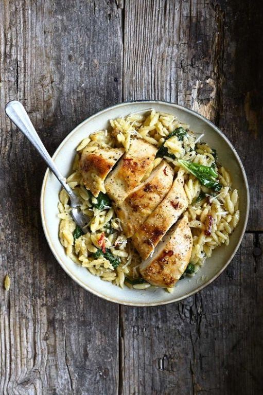 Garlic Parmesan Chicken Orzo