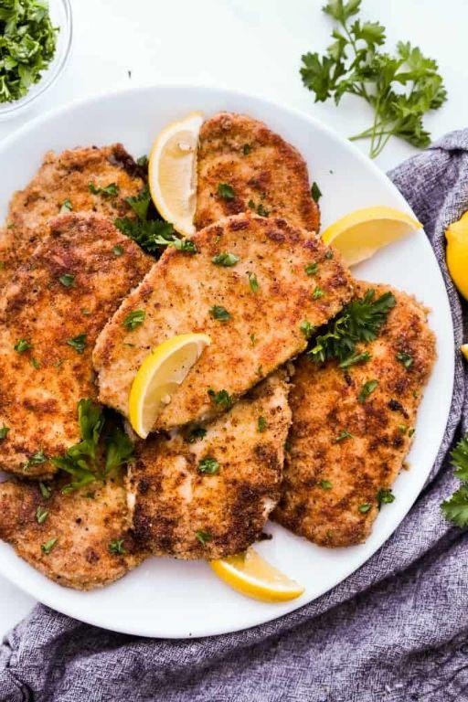 Garlic Parmesan Crusted Pork Loin Chops