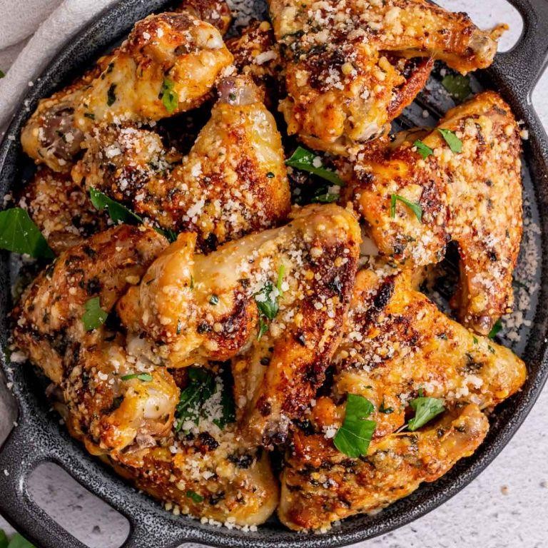 Garlic Parmesan Oven Baked Wings