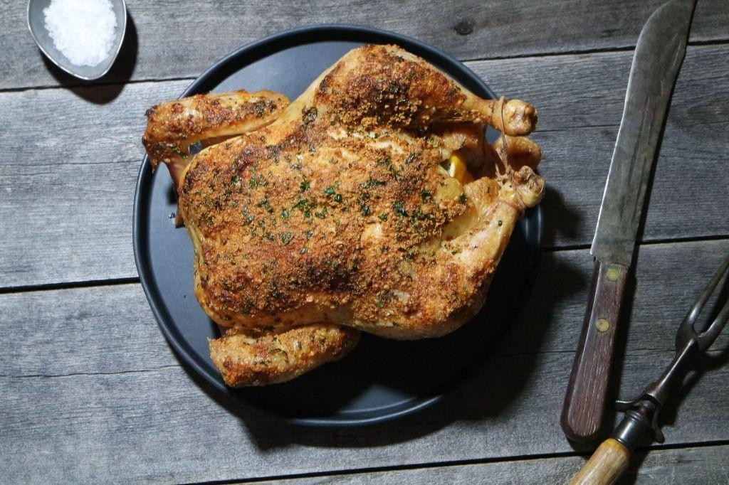 Garlic Parmesan Roast Chicken