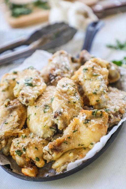Garlic Parmesan Turkey Wings Cooked Slow
