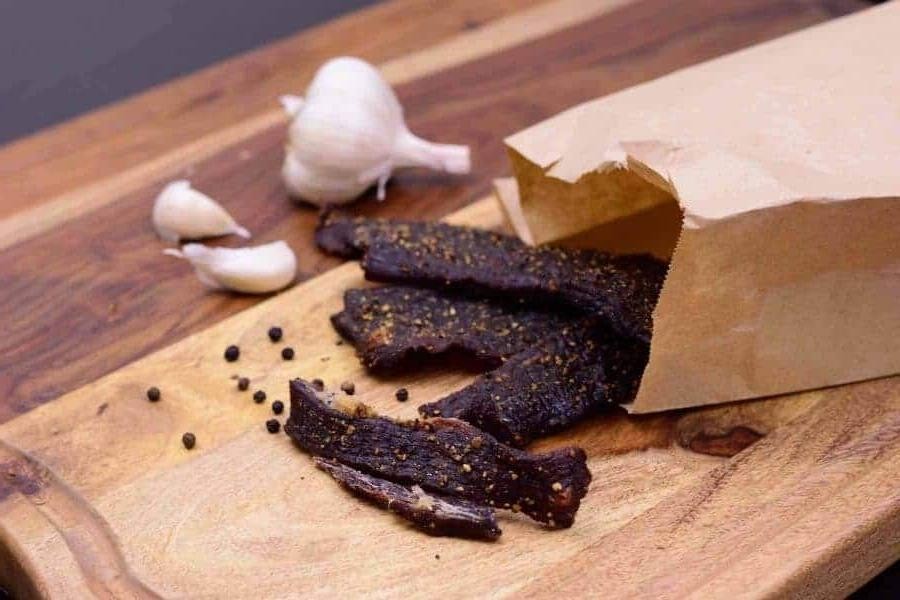 Garlic and Black Pepper Venison Jerky