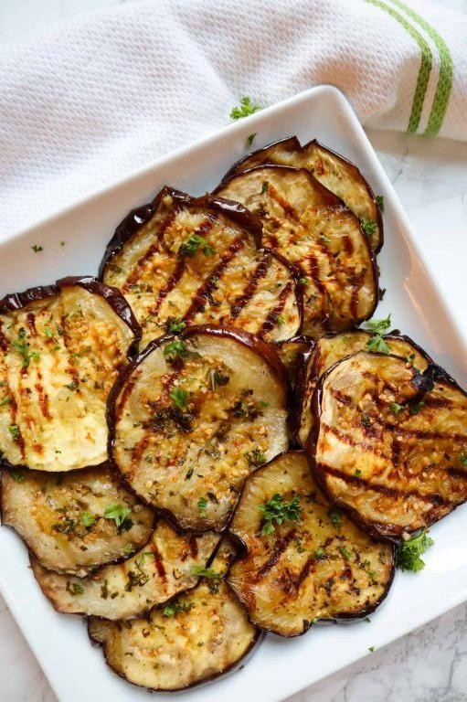 Garlic and Herb Pan Fried Eggplant