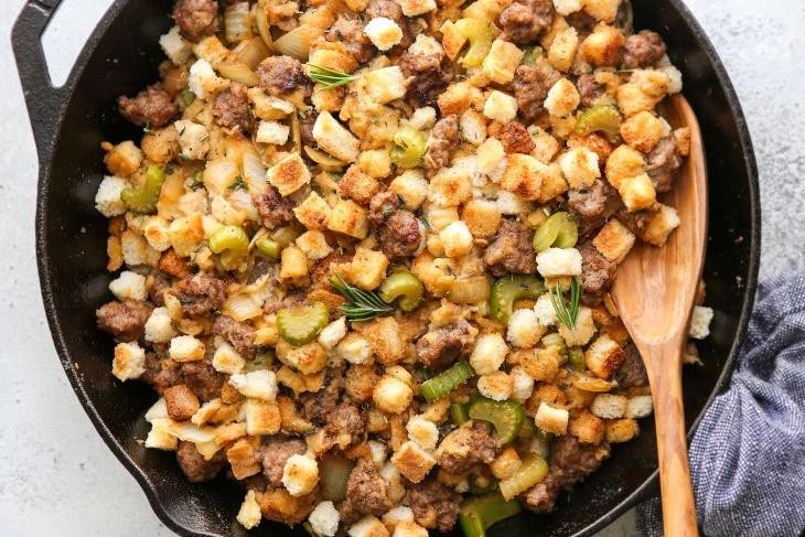Garlic and Onion Sausage Stove Top Stuffing