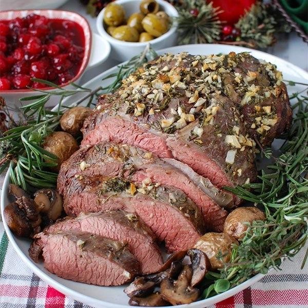 Garlic and Rosemary Bottom Round Roast