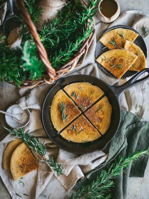 Garlic and Rosemary Socca