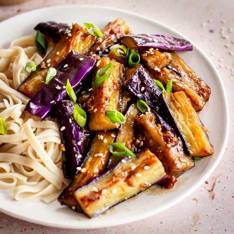 Garlic and Soy Brinjal Stir Fry