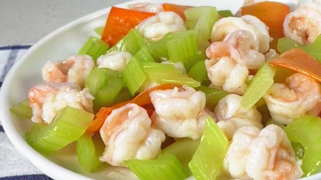 Garlicky Celery and Shrimp Stir-Fry