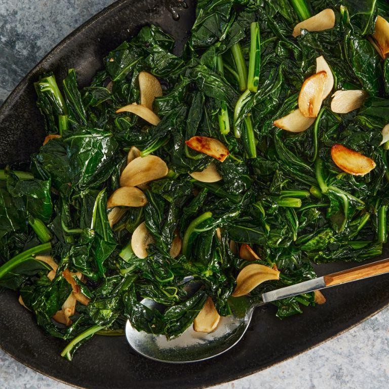 Garlicky Collard Greens Stir-Fry