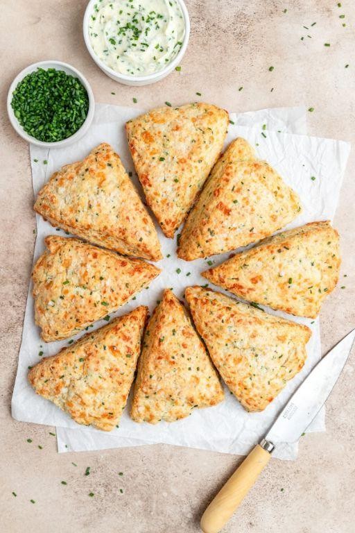 Ghostly Cheese and Chive Scones
