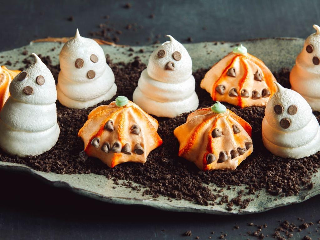 Ghostly Meringue Cookies
