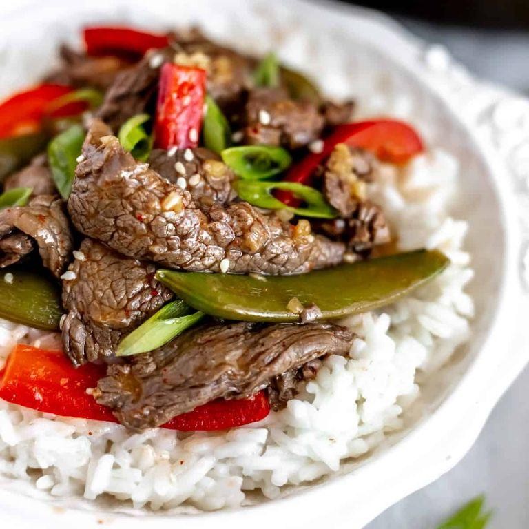 Ginger Beef and Rice Stir Fry