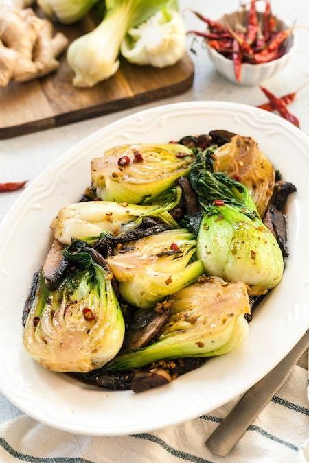 Ginger Bok Choy and Portobello Mushroom Fusion