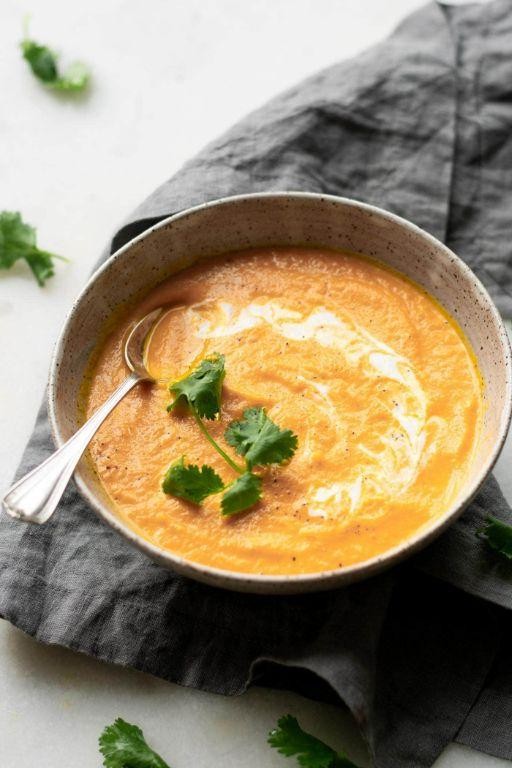 Ginger Carrot Soup with Coconut Milk