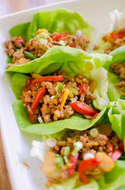 Ginger Garlic Chicken Lettuce Wraps