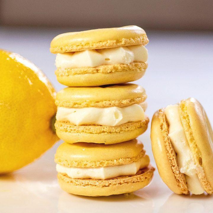 Ginger Lemon Macarons with Creamy Filling