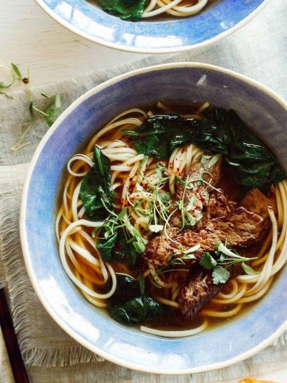 Ginger Soy Beef and Noodle Soup