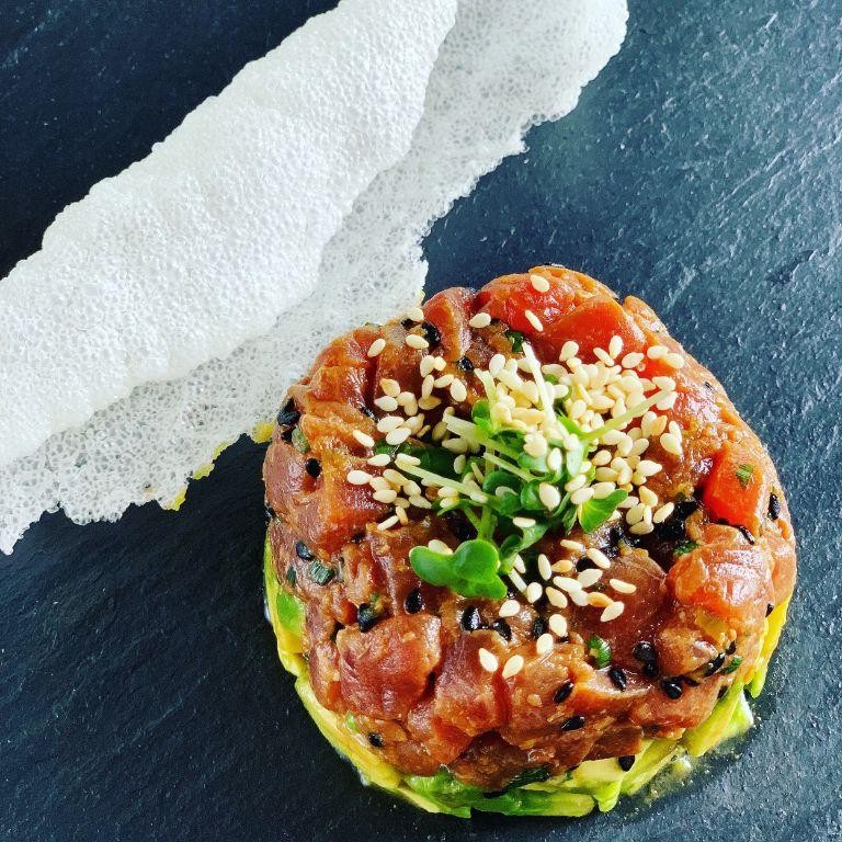 Ginger Soy Cucumber and Tuna Tartare