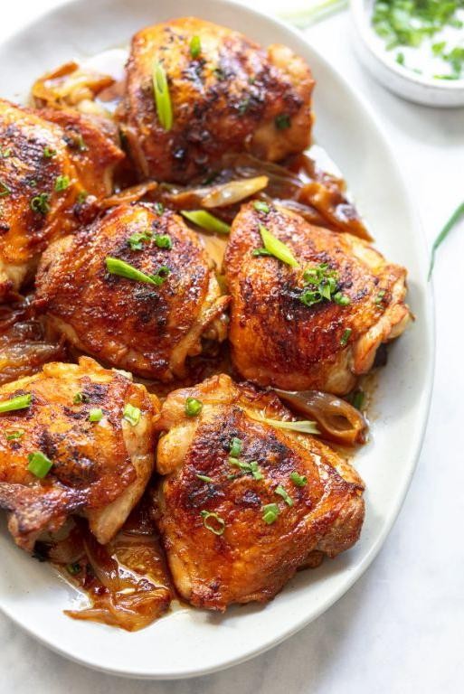 Ginger Soy Glazed Chicken Thighs