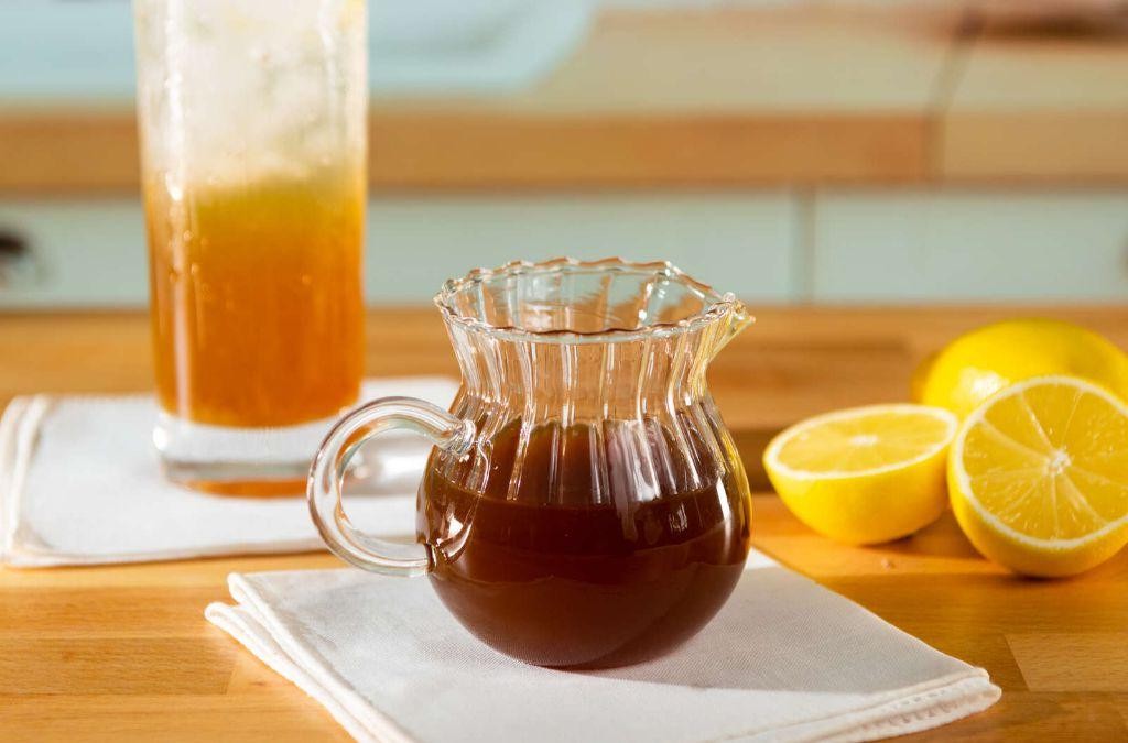 Ginger Syrup and Honey Iced Tea