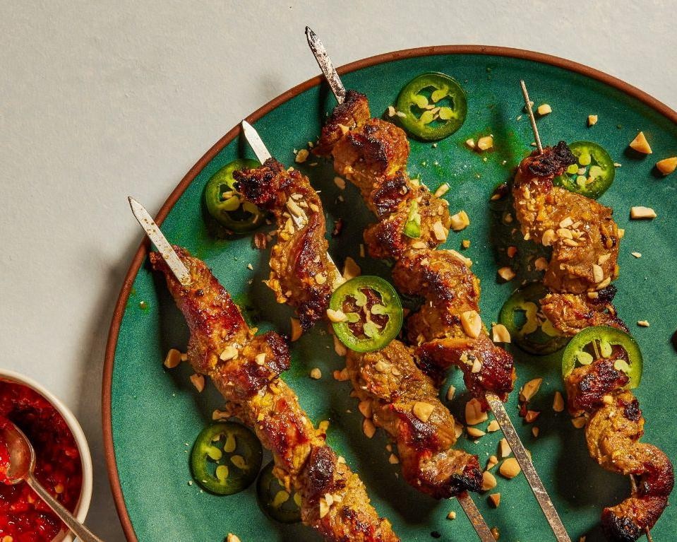 Ginger and Garlic Beef Kebabs