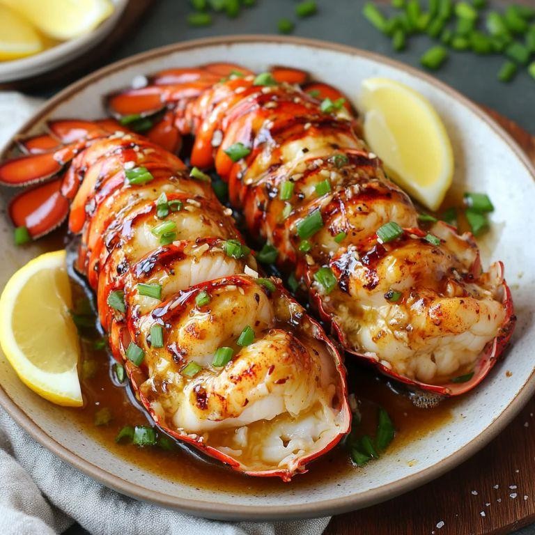 Ginger and Soy Infused Steamed Lobster Tail