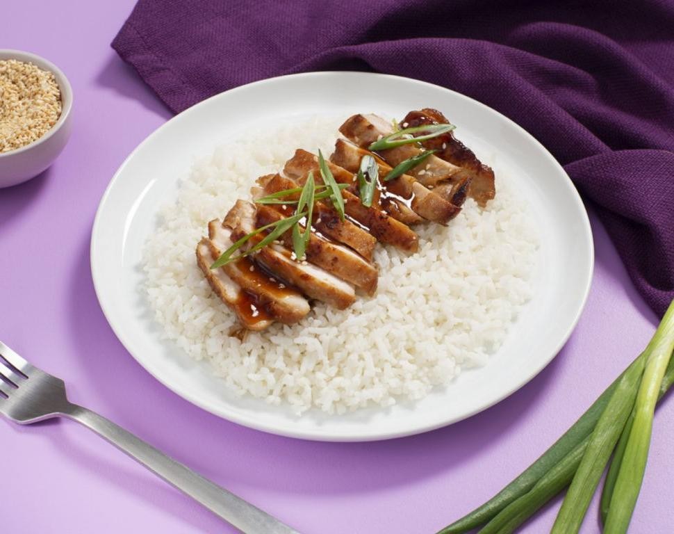 Ginger and Soy Steamed Chicken with Jasmine Rice