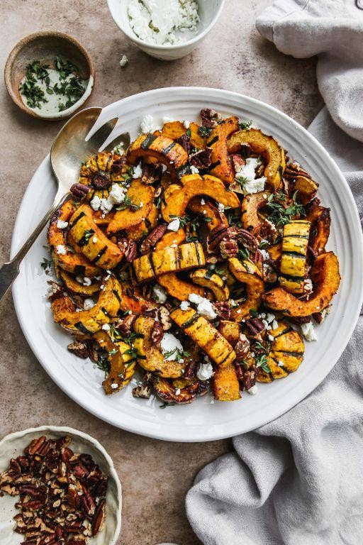 Glazed Delicata Squash with Maple Syrup