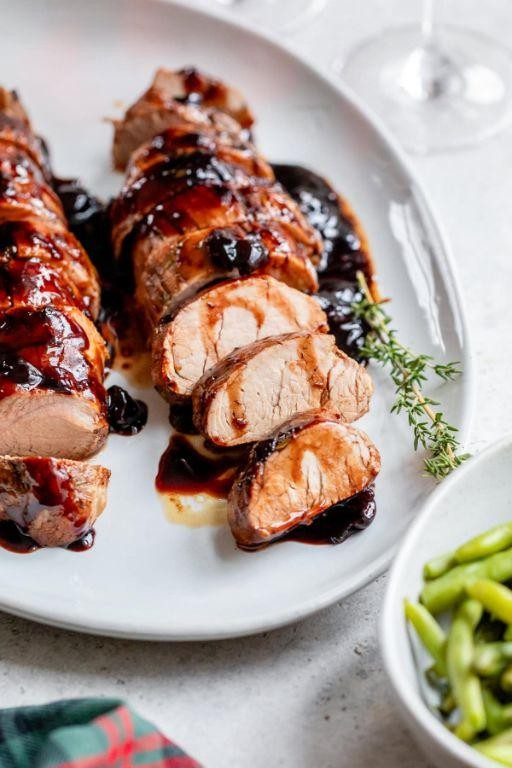 Glazed Rainier Cherry Pork Tenderloin
