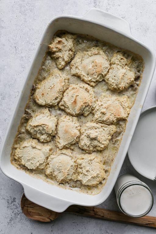 Gluten Free Biscuit and Gravy Casserole