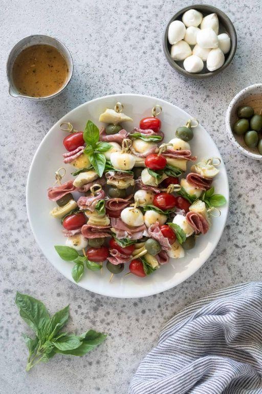 Gluten-Free Antipasto Skewers with Fresh Herbs