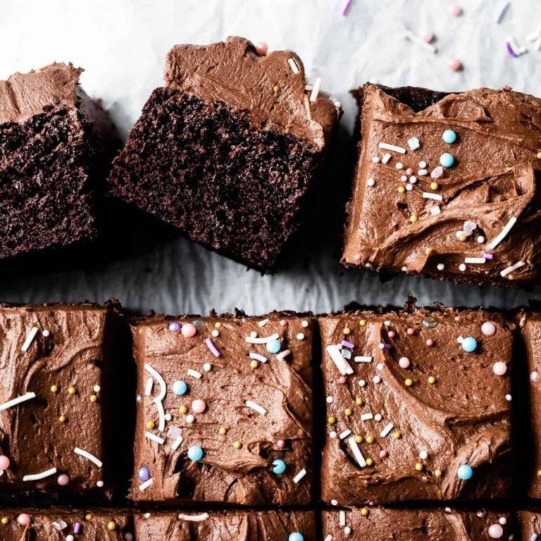 Gluten-Free Chocolate Sheet Cake with Almond Flour
