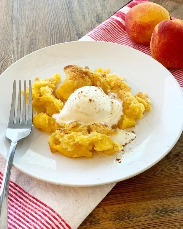 Gluten-Free Peach Dump Cake Delight
