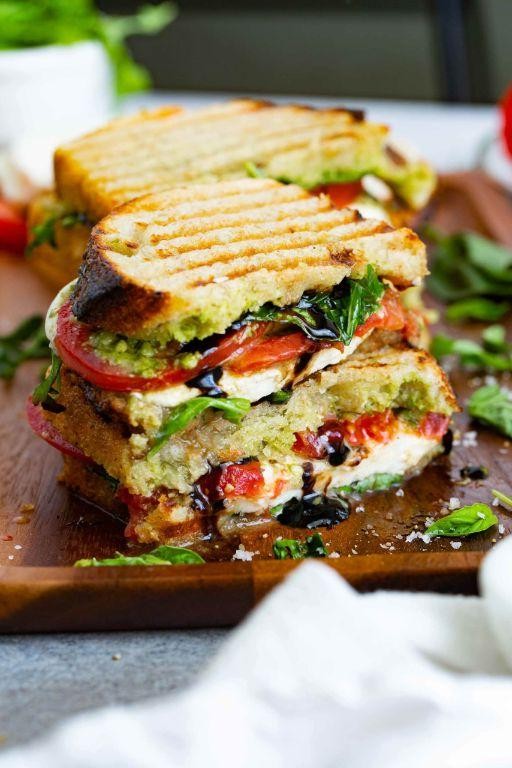 Gourmet Caprese Sandwich with Fresh Mozzarella