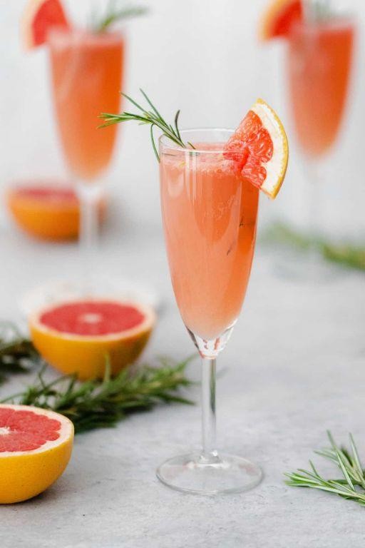 Grapefruit Rosemary Mimosa