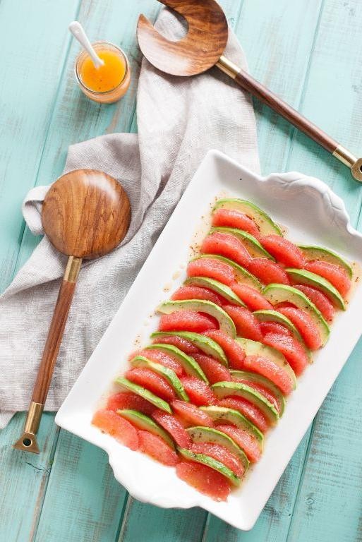 Grapefruit and Avocado Salad with Honey Vinaigrette